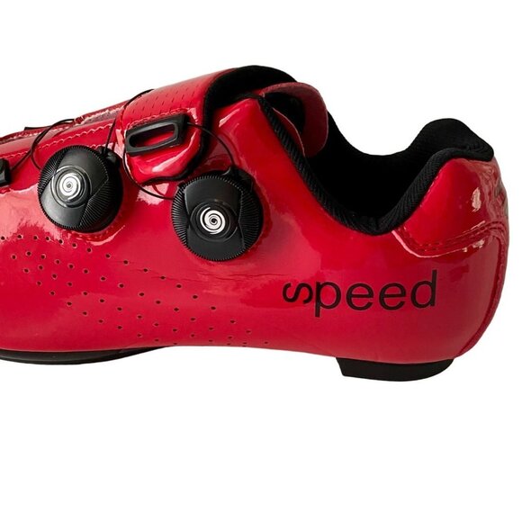 Cycling Bike Shoes Women Indoor Outdoor Cleat Compatible Red with Lock 43 46 NEW - Picture 6 of 16